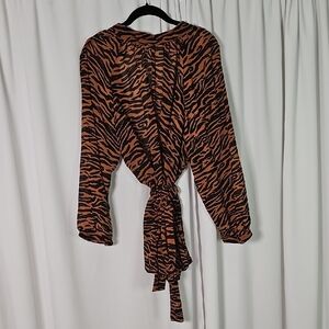 ASOS Brown and Black Zebra Print Blouse